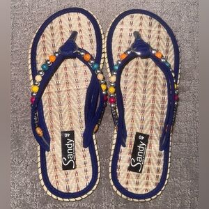 Thailand Sandy Beach Flip Flop Thong Sandals - Size 7/8